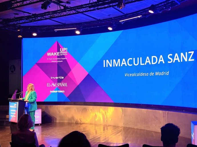 La vicealcaldesa de Madrid, Inmaculada Sanz, en una de las jornadas de 'Wake up Spain'