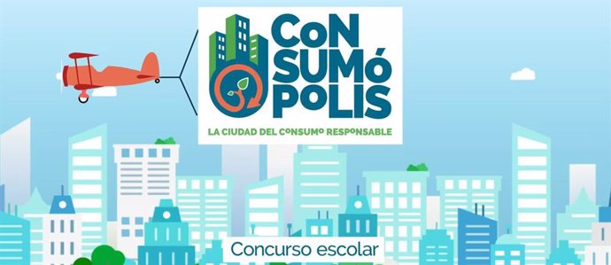 Cartel de Consumópolis, un concurso impulsado por la Consejería de Salud y Consumo de la Junta de Andalucía.