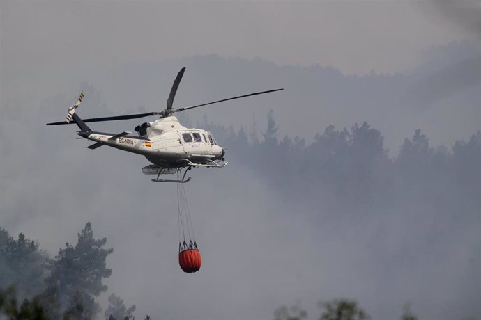 Archivo - Imagen de archivo de un incendio en Galicia