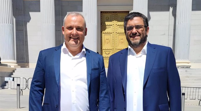El portavoz de MÉS en el Consell, Jaume Alzamora, y el diputado en el Congreso, Vicenç Vidal.