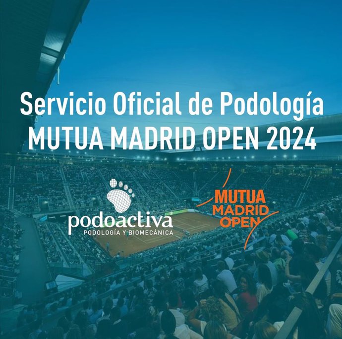 Podoactiva, nuevo Servicio Oficial de Podología del Mutua Madrid Open de 2024.