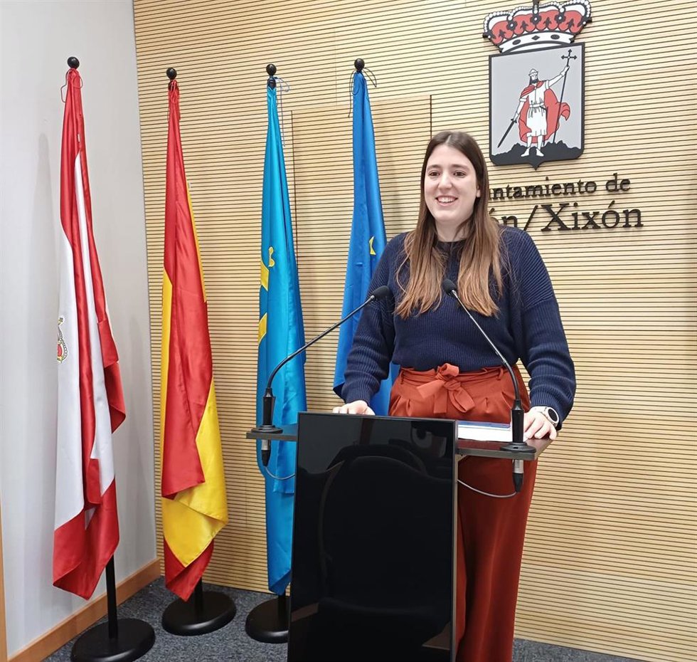 La portavoz de Podemos en el Ayuntamiento de Gijón, Olaya Suárez.