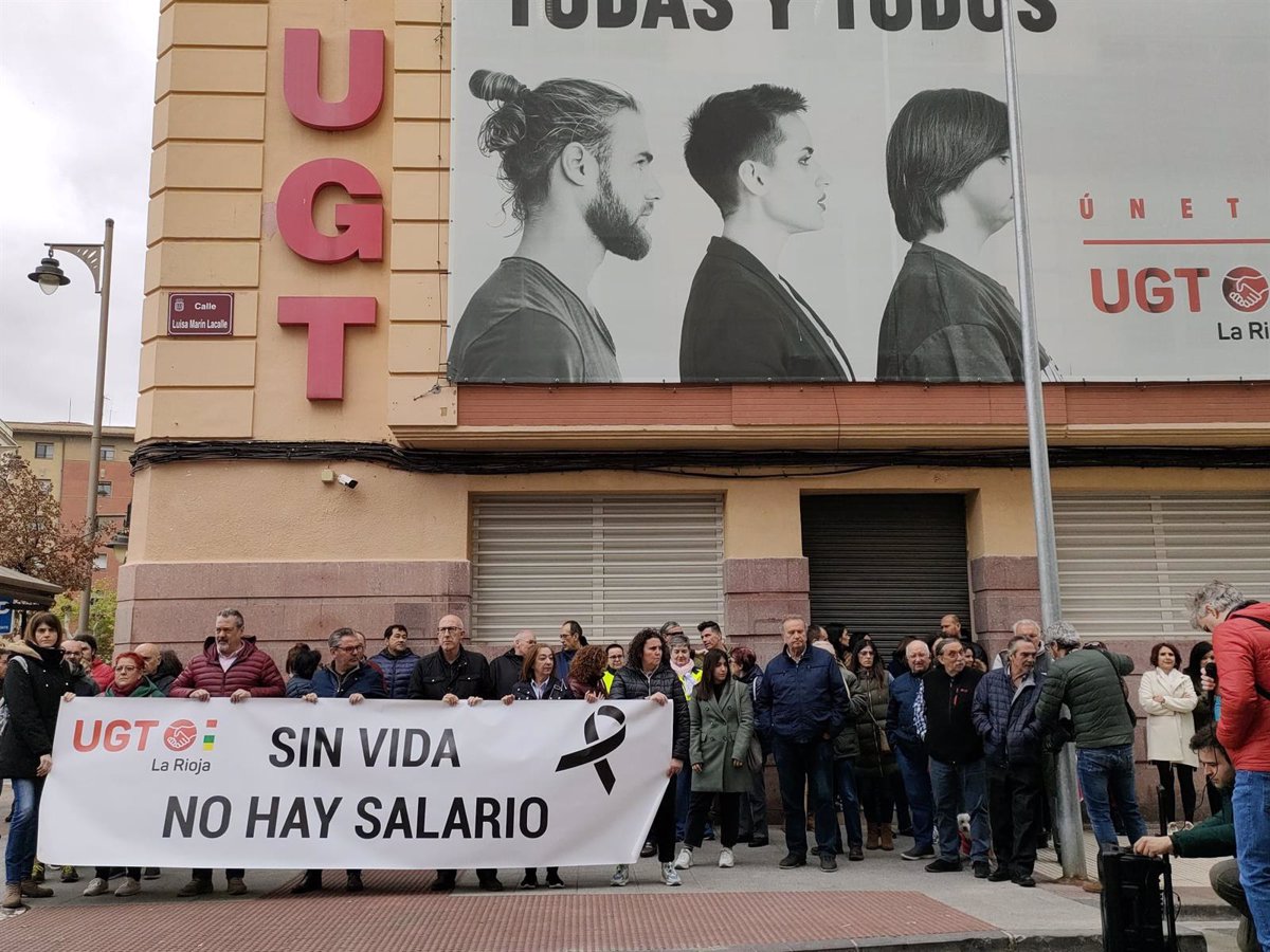 UGT recuerda a la última víctima por accidente laboral en La Rioja y pide más implicación en lucha contra siniestralidad