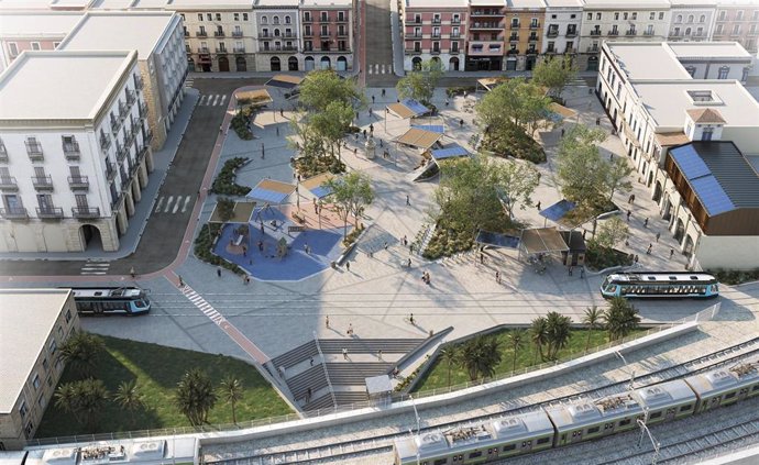 Imagen virtual de la reforma de la plaza.