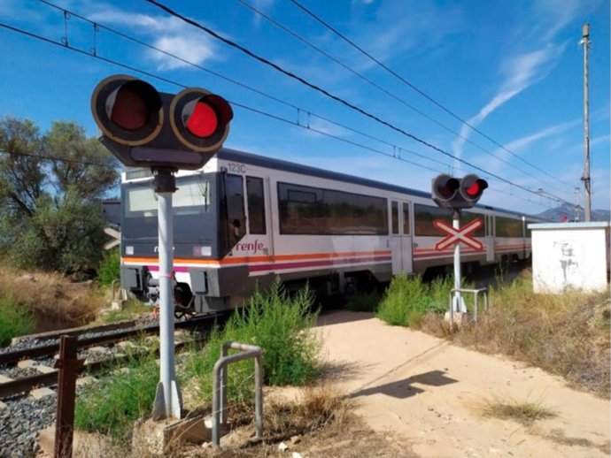 Paso a nivel en Móra la Nova (Tarragona)