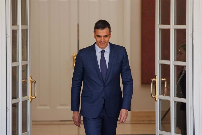 El presidente del Gobierno, Pedro Sánchez, en el Complejo de la Moncloa, a 15 de abril de 2024, en Madrid (España). 