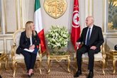 Foto: Meloni ensalza la "relación estratégica" de Italia con Túnez tras la firma de tres acuerdos