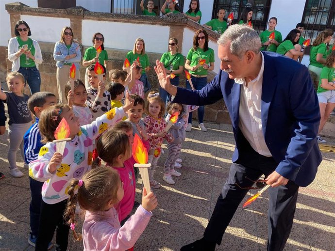 El delegado territorial de Desarrollo Educativo y Formación Profesional, José Francisco Viso, en la inauguración de los JJOO de la Inclusión.