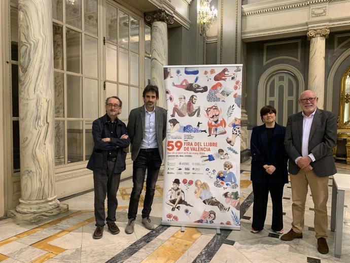 Presentació de la 59 edició de la Fira del Llibre de Valncia al Saló de Cristall de l'Ajuntament de Valncia