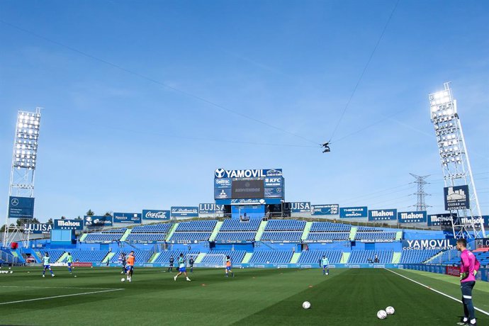 Archivo - Panoramic view of Coliseum Alfonso Perez during La Liga football match played between Getafe CF and Real Sociedad at Coliseum Alfonso Perez on February 14, 2021 in Getafe, Madrid, Spain.