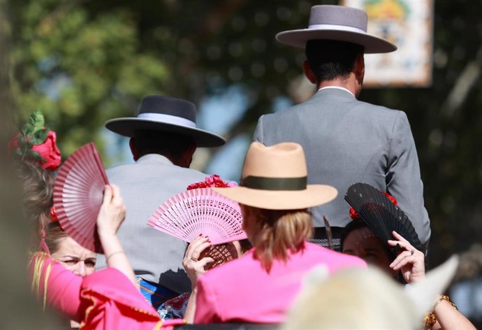 Un coche de caballos en el real de la Feria, como imagen de recurso.