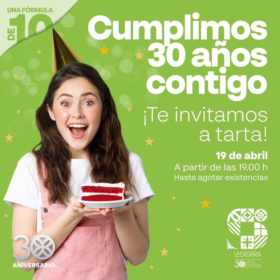 El centro comercial La Sierra celebra su 30 aniversario.