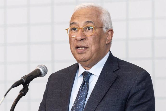 March 18, 2024, New York, New York, United States: Prime Minister of Portugal Antonio Costa speaks during Portuguese gift to the UN handover at UN Headquarters in New York. Unveiling of the gift coincided with the 50th anniversary of Portuguese Carnation 