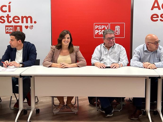 La portavoz del PSPV en el Ayuntamiento de València, Sandra Gómez, preside la ejecutiva de los socialistas de la ciudad