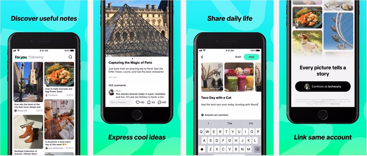 La  app  de fotos y texto TikTok Notes ya se puede probar en Australia y Canadá