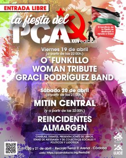 Cartel de la XXIV edición de la Fiesta del Partido Comunista de Andalucía (PCA).