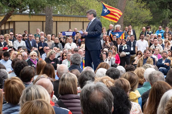 L'expresident de la Generalitat i candidat de Junts+ a les eleccions catalanes, Carles Puigdemont