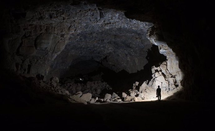 En lo profundo del sistema de cuevas de Umm Jirsan.