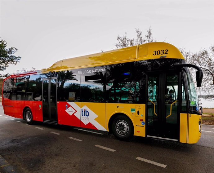 Un autobús de la red interurbana TIB, en Mallorca.