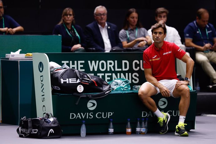 Archivo - David Ferrer, Capitain of Spain, looks on during the Davis Cup 2023, Group C, tennis match played between Spain and Czech Republic at Fuente de San Luis pavilion on September 13, 2023, in Valencia, Spain.