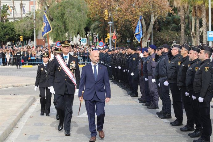 Archivo - El subdelegado del Gobierno en Málaga, Javier Salas, en una imagen de archivo del acto del bicentenario de la Policía Nacional.