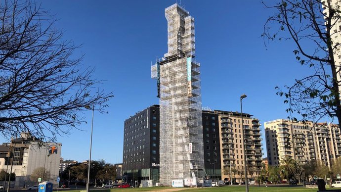 Andamio en El Parotet