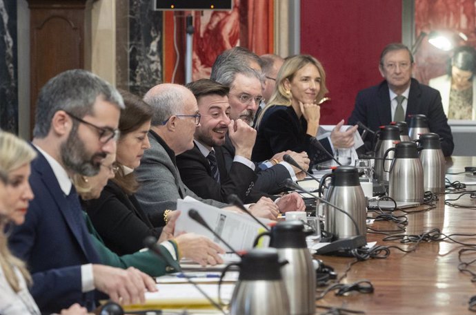 Archivo - La diputada del PP, Cayetana Álvarez de Toledo (2d), durante una reunión entre la Comisión de Venecia y la Comisión de Justicia, en el Congreso de los Diputados, a 8 de febrero de 2024, en Madrid (España).