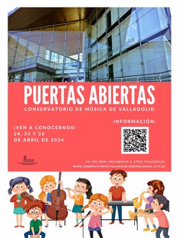 El Conservatorio de Música de Valladolid celebra jornadas de puertas abiertas del 24 al 26 de abril .