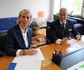 Foto: Cebek y Banco Sabadell renuevan el acuerdo estratégico de apoyo a la internacionalización de las empresas de Bizkaia