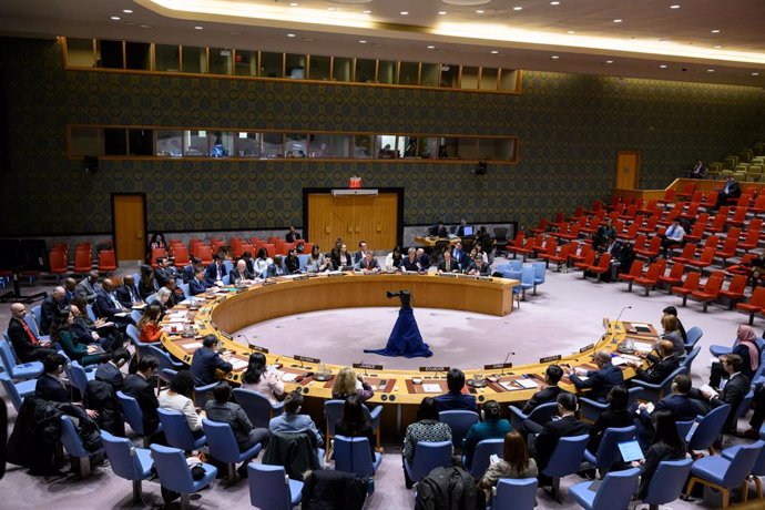 UNITED NATIONS, April 4, 2024  -- A UN Security Council briefing on the situation of Rakhine State of Myanmar is held at the UN headquarters in New York, on April 4, 2024. China on Thursday pledged to continue to play "a constructive role" in stabilizing 