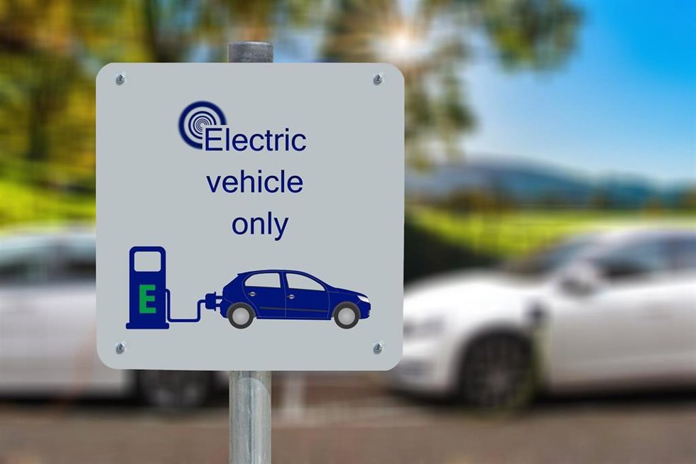 Estación de carga de vehículos eléctricos.
