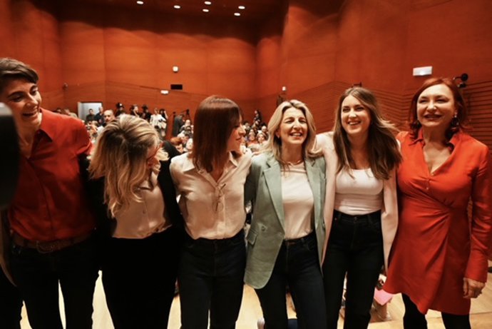 Archivo - Yolanda Diaz en un acto de Sumar en Bilbao