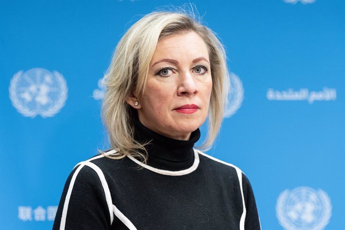 Archivo - January 24, 2024, New York, New York, United States: Spokeswoman, Director of the Information and Press Department Maria Zakharova attends Minister for Foreign Affairs of Russian Federation Sergey Lavrov press briefing at UN Headquarters in New 