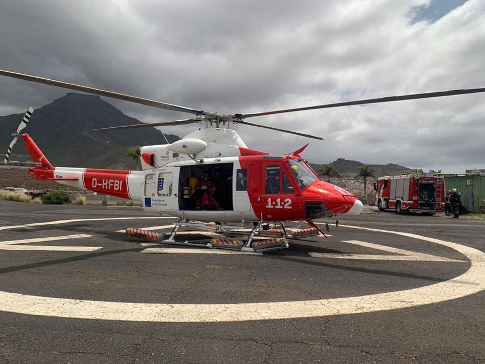 Archivo - Imagen de recurso del helicóptero del GES