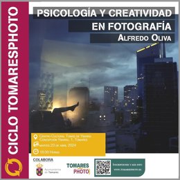 Cartel conferencia del Ciclo 'Tomaresphoto'.