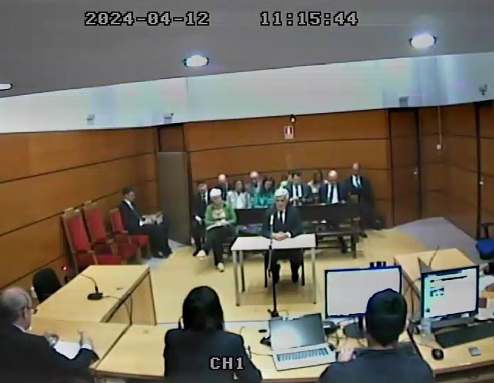 Captura de imagen de la declaración del expresidente interino de la RFEF Pedro Rocha ante el Juzgado de Primera Instancia e Instrucción Número 4 de Majadahonda.