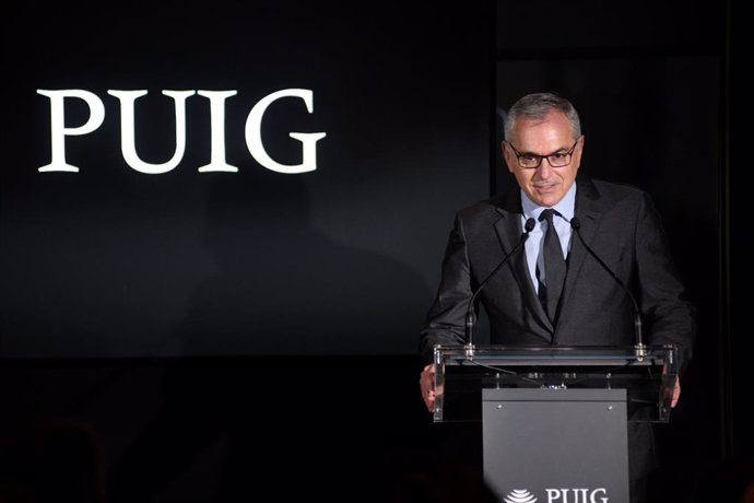 Archivo - El presidente ejecutivo de Puig, Marc Puig, interviene durante la inauguración de la segunda torre de la compañía Puig, en L'Hospitalet de Llobregat, a 14 de febrero de 2024, en L'Hospitalet de Llobregat, Barcelona, Catalunya (España). La compañ