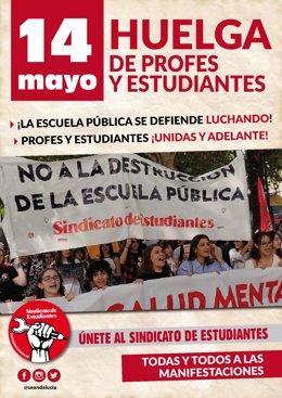 Huelga en la educación andaluza el 14 de mayo.