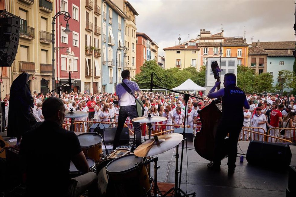 Archivo - Plaza Compañía en San Fermín.