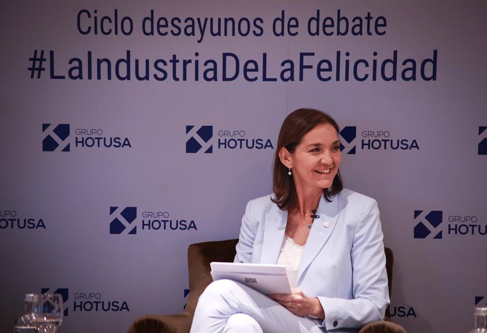 La portavoz socialista en el Ayuntamiento de Madrid, Reyes Maroto, en el Foro Hotusa