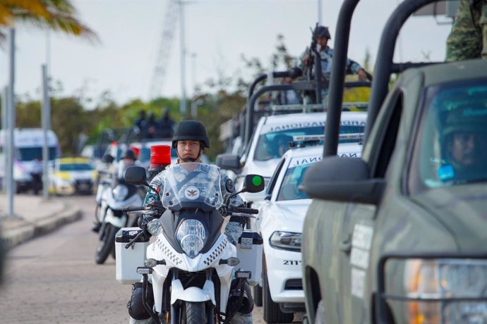 Archivo - Policía en Quintana Roo, México