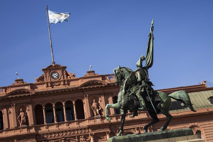 Archivo - Casa Rosada prior the Desafio Ruta 40 2023, 4th round of the 2023 World Rally-Raid Championship, on August, 2023 in Buenos Aires, Argentina