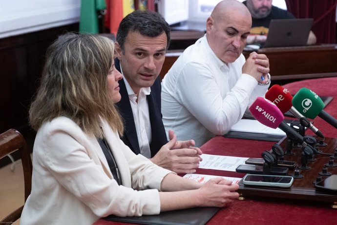Bruno García en rueda de prensa en el Ayuntamiento.