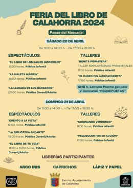 Cartel feria del libro de Calahorra