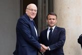 Foto: O.Próximo.- Macron recibe al primer ministro libanés en París para expresar su apoyo a Beirut en plena escalada regional