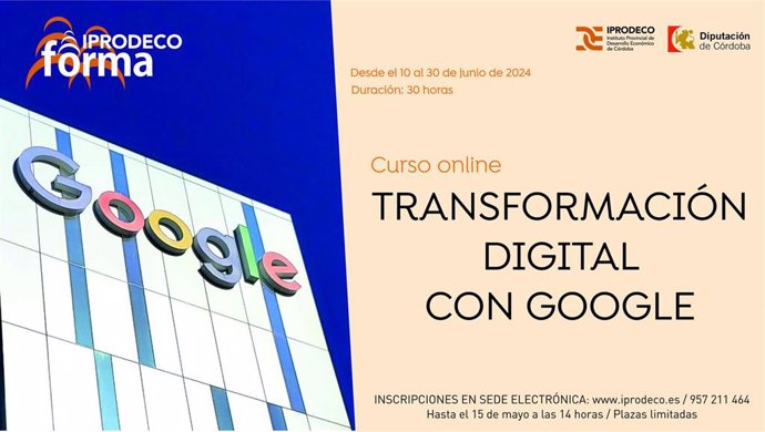 Cartel que anuncia el curso que ofrecerá la Diputación de Córdoba.