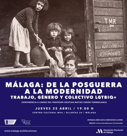 Cartel de uno de los eventos culturales que la Diputación provincial de Málaga ha programado para la próxima semana.