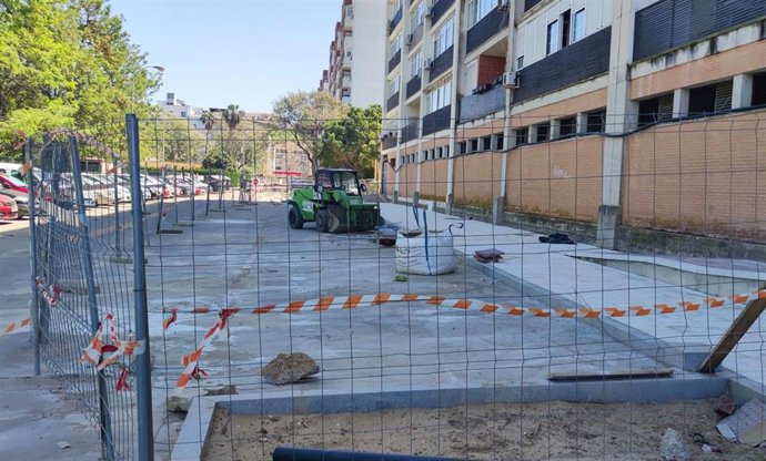 Estado de las obras en la barriada Costa de la Luz de Huelva capital.