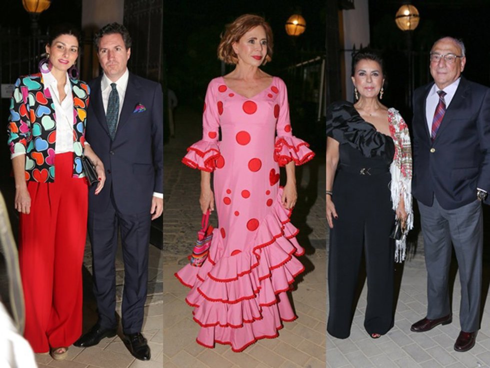 Rostros conocidos acuden al Palacio de Las Dueñas para disfrutar de una cena por el final de la Feria de Abril
