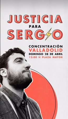 Cartel de la concentración que se celebra en Valladolid el 28 de abril.